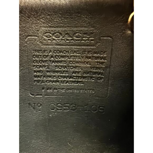 Vintage 1990s Coach Navy Leather Bucket Drawstring Crossbody - Picture 9 of 9